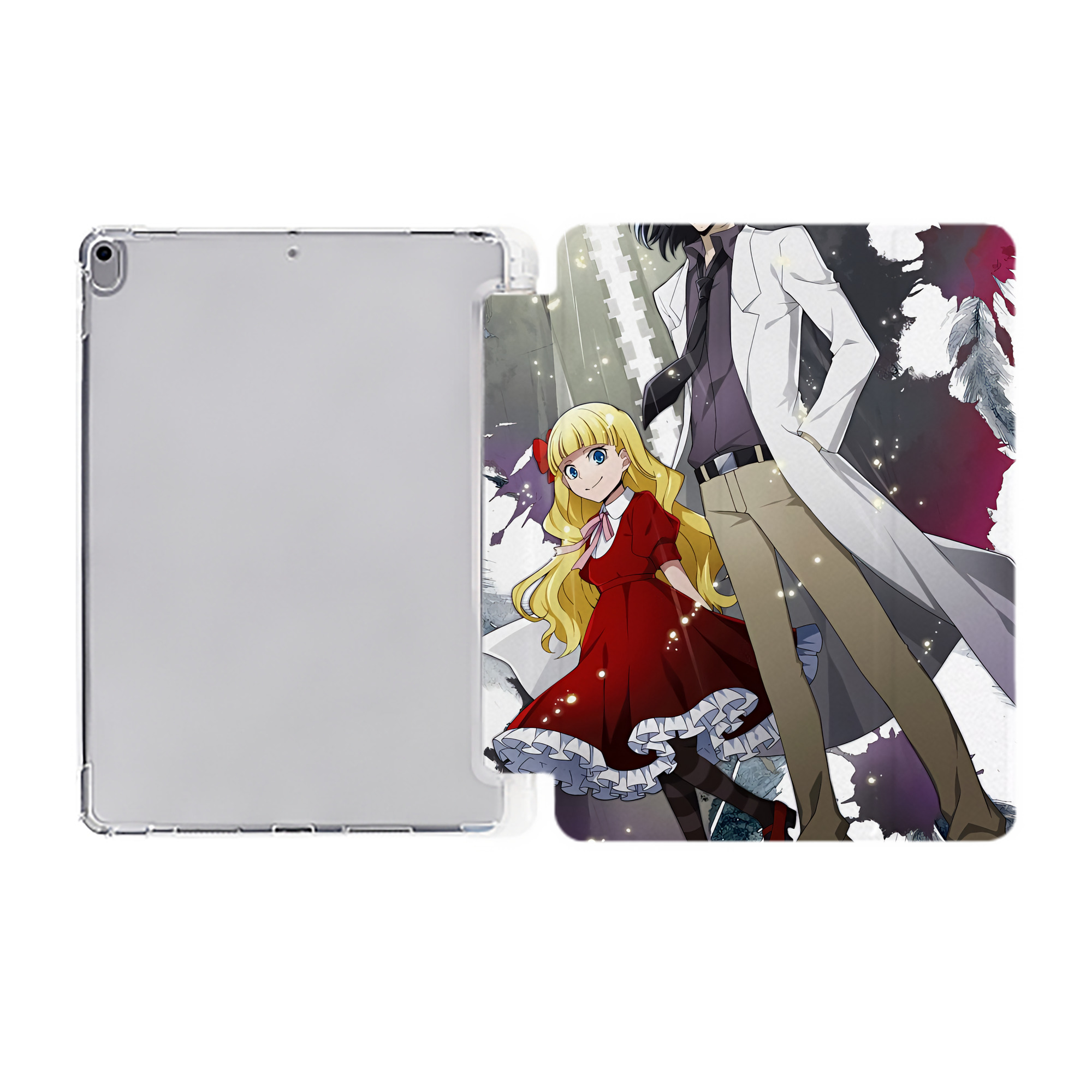 （画像用） 文豪ストレイドッグス Bungo Stray Dogs IPad ケース ペン収納付き 三つ折りスタンド PUレザー×シリコン 対応機種9.5/10.5/10.9インチ